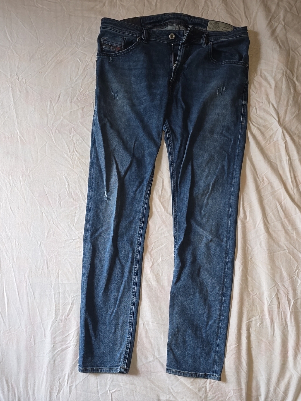 Diesel Thommer Slim-Skinny Jeans 34x32 in Light & Dark Blue